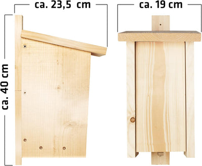 GARDIGO® Nistkasten für Baumläufer I Made in Germany, aus deutschem Holz, Vogelhaus, verschraubt, un