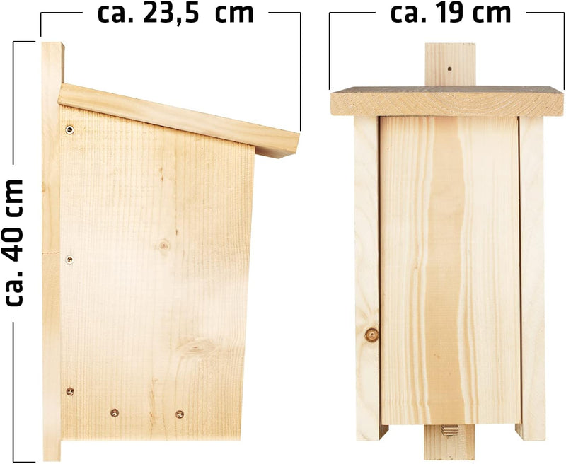 GARDIGO® Nistkasten für Baumläufer I Made in Germany, aus deutschem Holz, Vogelhaus, verschraubt, un