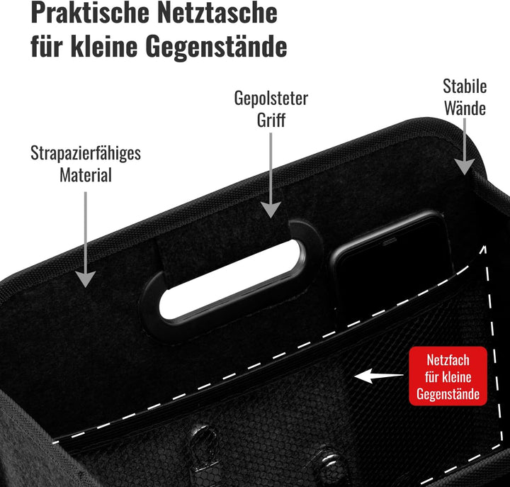 Achilles Auto-Faltbox XL - Filz-Kofferraumtasche Mit Grossem Stauraum - Einkaufstasche - Aufbewahrun