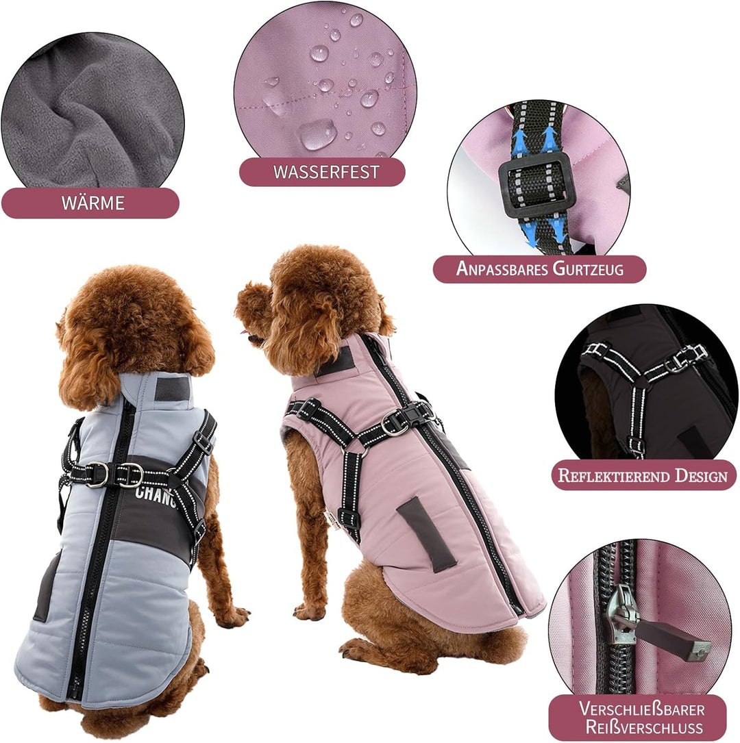 Hundemantel Winter Hundejacke Hundegeschirr Mantel Welpenmantel Jacke Weste Kleidung Kleines Hundege