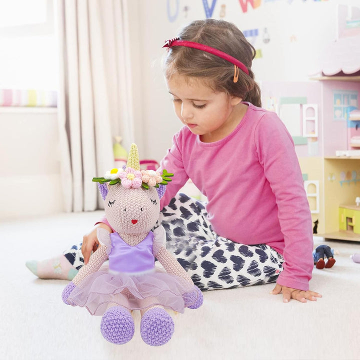 JUSTQUNSEEN Das Einhorn ist gefüllt mit kuschelpuppen und Flauschigen ballettpuppen und einhörnern f