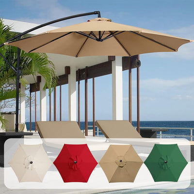 MENAYODA Sonnenschirm Ersatzbezug, Terrassenschirm Ersatzdach, 3 m Wasserdicht, Langlebig Sonnenschi