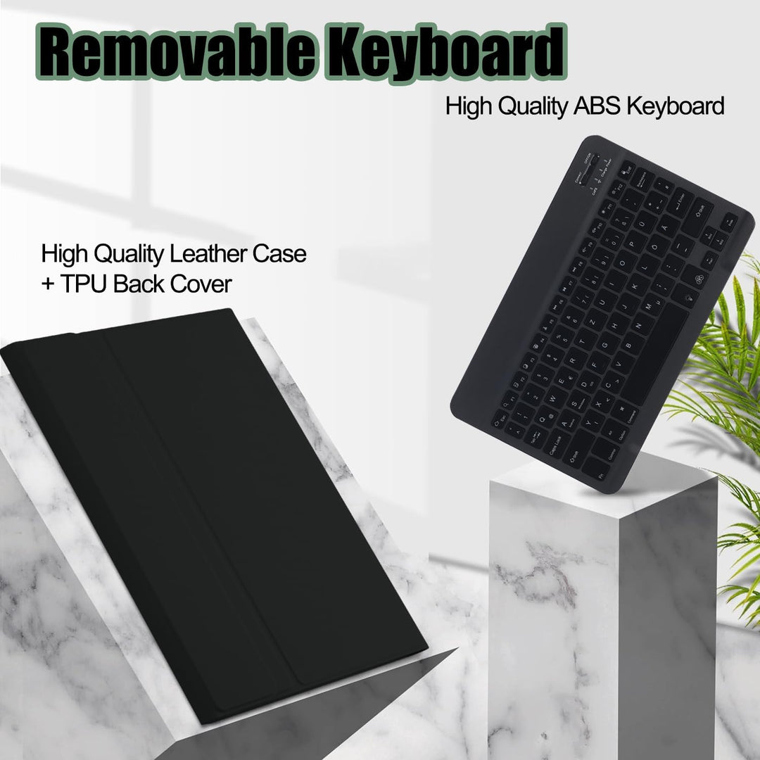 Tastatur Hülle für Samsung Galaxy Tab S11 11" 2025, TPU Rückseite Hülle mit 3 Bereich 7 Farbe Beleuc