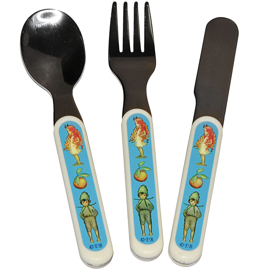 alles-meine.de GmbH Geschirr Artikel &amp; Motivwahl 3 TLG. Besteckset aus Edelstahl - Gabel + Löffel +