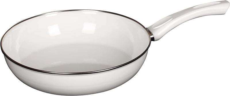Riess, 0057-033, Ceramicglas Pfanne White 28, CLASSIC- EMAILLEPFANNE, Durchmesser 28 cm, Höhe 6.5 cm