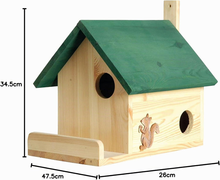 dobar® 22218e Eichhörnchenkobel - Schlafplatz für Eichhörnchen - Eichhörnchennest aus Massivholz - Ü