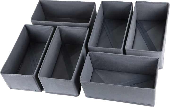 Lucoridy 6 Stück Kleiderschrank Organizer Schubladen Ordnungssystem Faltbare Stoff Aufbewahrungsbox