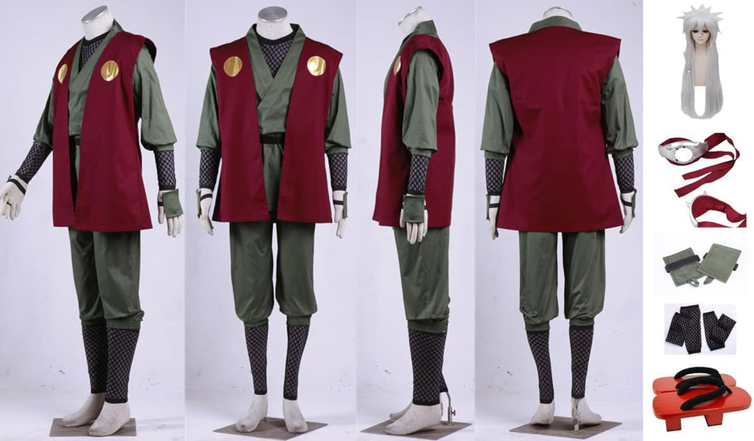 MANMICOS US Grösse Anime Men Cosplay Kostüme Rote Weste Halloween Anzug, L