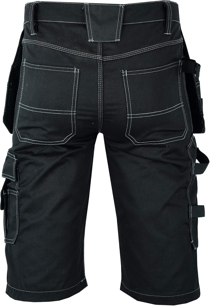 MS9 Herren Arbeitsshorts Kurze Arbeitshose Cargoshorts mit Holstertaschen Werkzeugtaschen Multifunkt