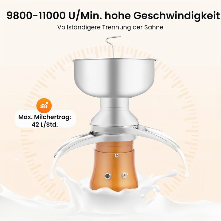 30-W-Elektromilchseparator, 5-Liter-Milchseparator, Kleine Milchzentrifuge mit Einer Leistung von 50