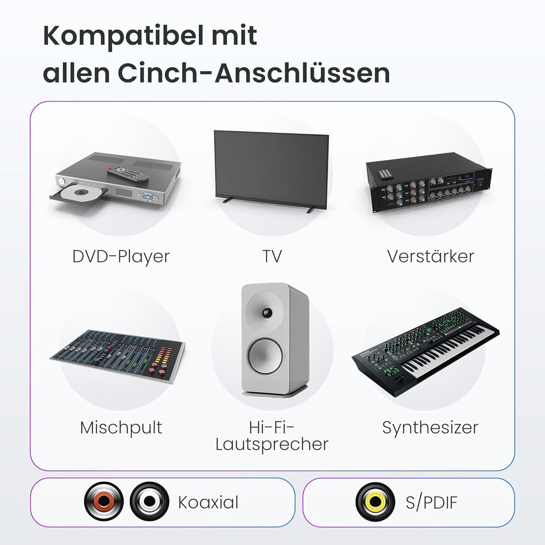 audio pirates High Performance Audio Cinchkabel 2 x 2 Cinch- Kabel | brillante Tonqualität, Sehr rob