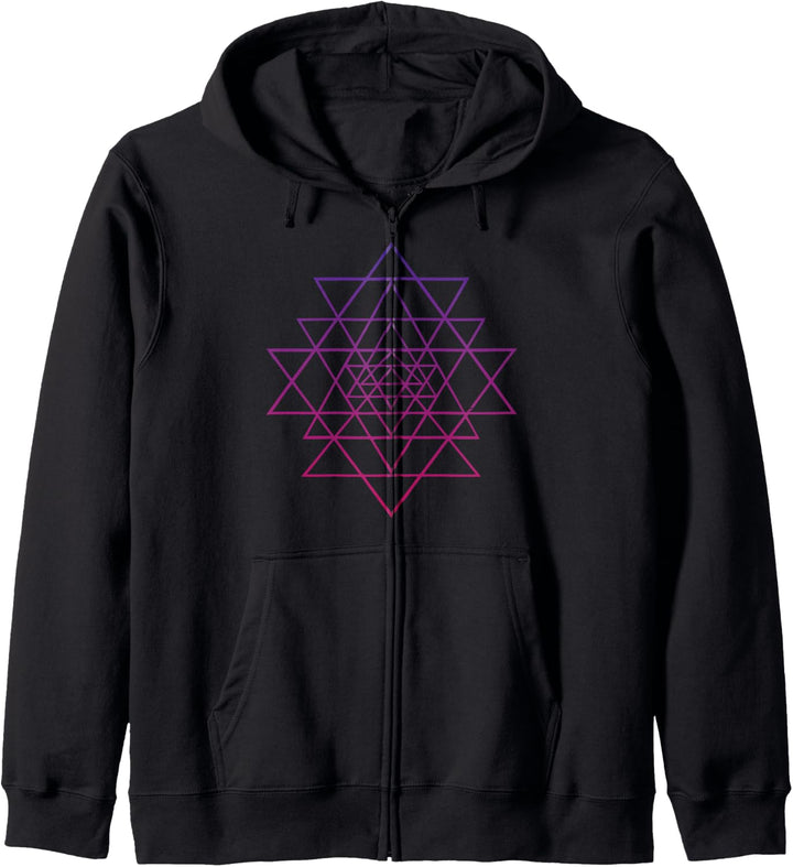 Sri Yantra Hindu Tantra Blume des Lebens Kapuzenjacke
