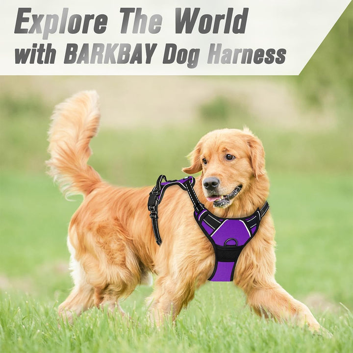BARKBAY Dog Harness No-Pull Pet Harness Adjustable Outdoor Pet Vest 3M Reflective Oxford Material Ve