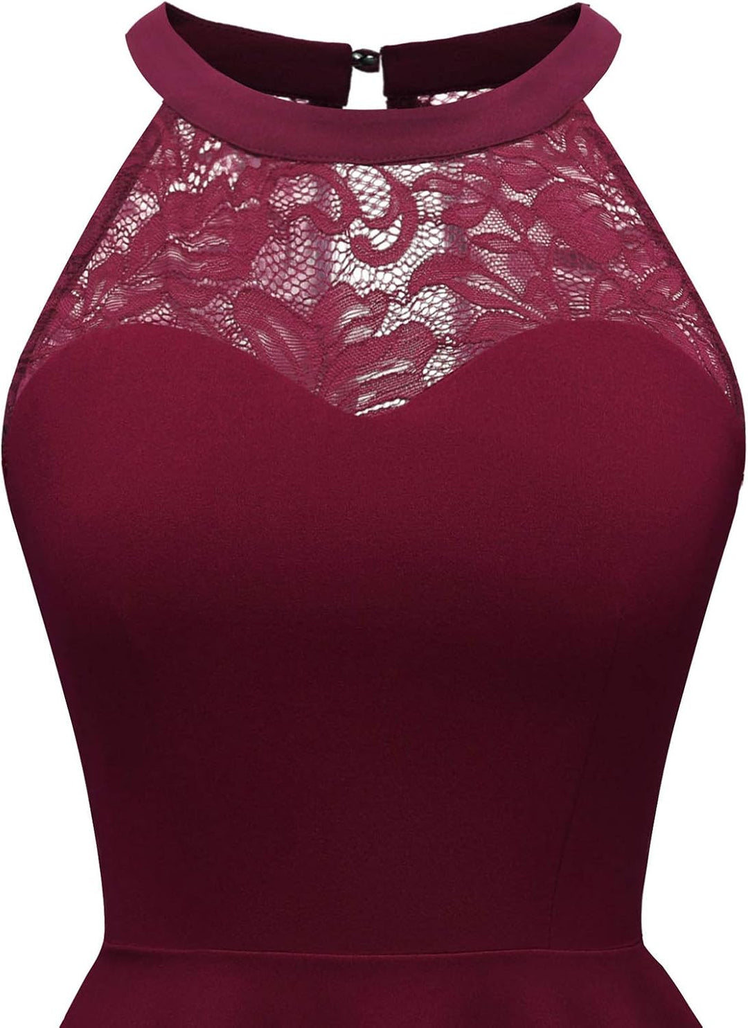 Bbonlinedress Abendkleider elegant für Hochzeit gast festliches Kleid Damen Neckholder Konfirmations