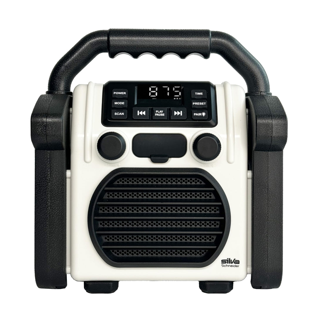 BR 230 BT, Baustellenradio Bluetooth - Neongelb/Offwhite - Silva Schneider - Digitales PPL Radio, 10