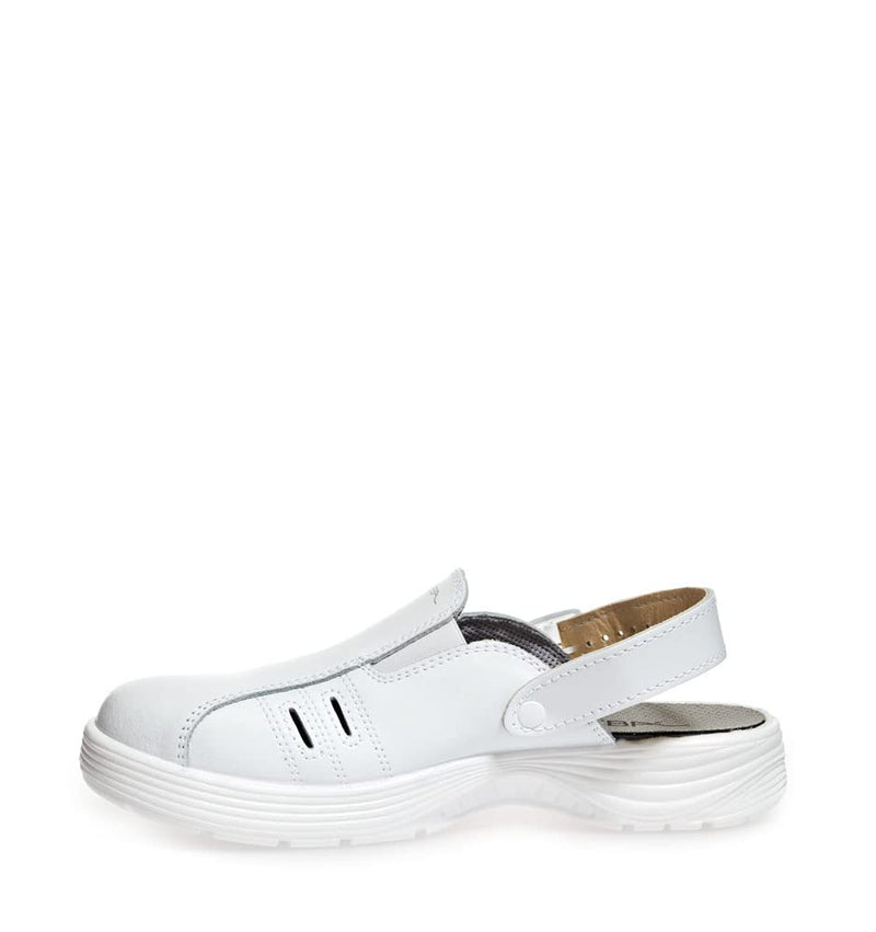 Abeba S-Schuh x-Light Clog Weiss, Glattleder,711041, CE, EN ISO 20345:2012, SB, Gr. 35-48 35/48 EU W