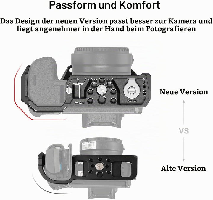 SMALLRIG Cage Käfig mit integriertem Cold Shoe und Platte für Arca Standard für Canon R - CCC2803
