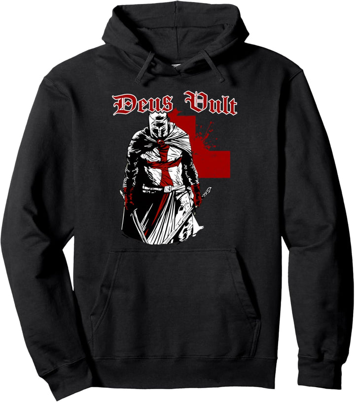 Deus Vult Templer - Ritter Kreuzritter Tempelritter Geschenk Pullover Hoodie