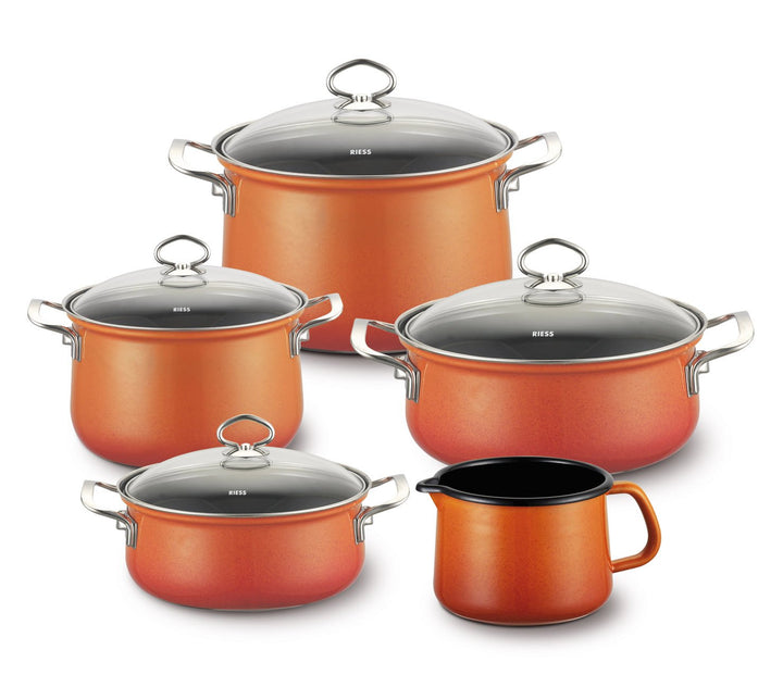 Riess, Topfset, 0584-034, Familien-Set 5-teilig, NOUVELLE - CORALL EXTRA STARK, bestehend aus: Fleis