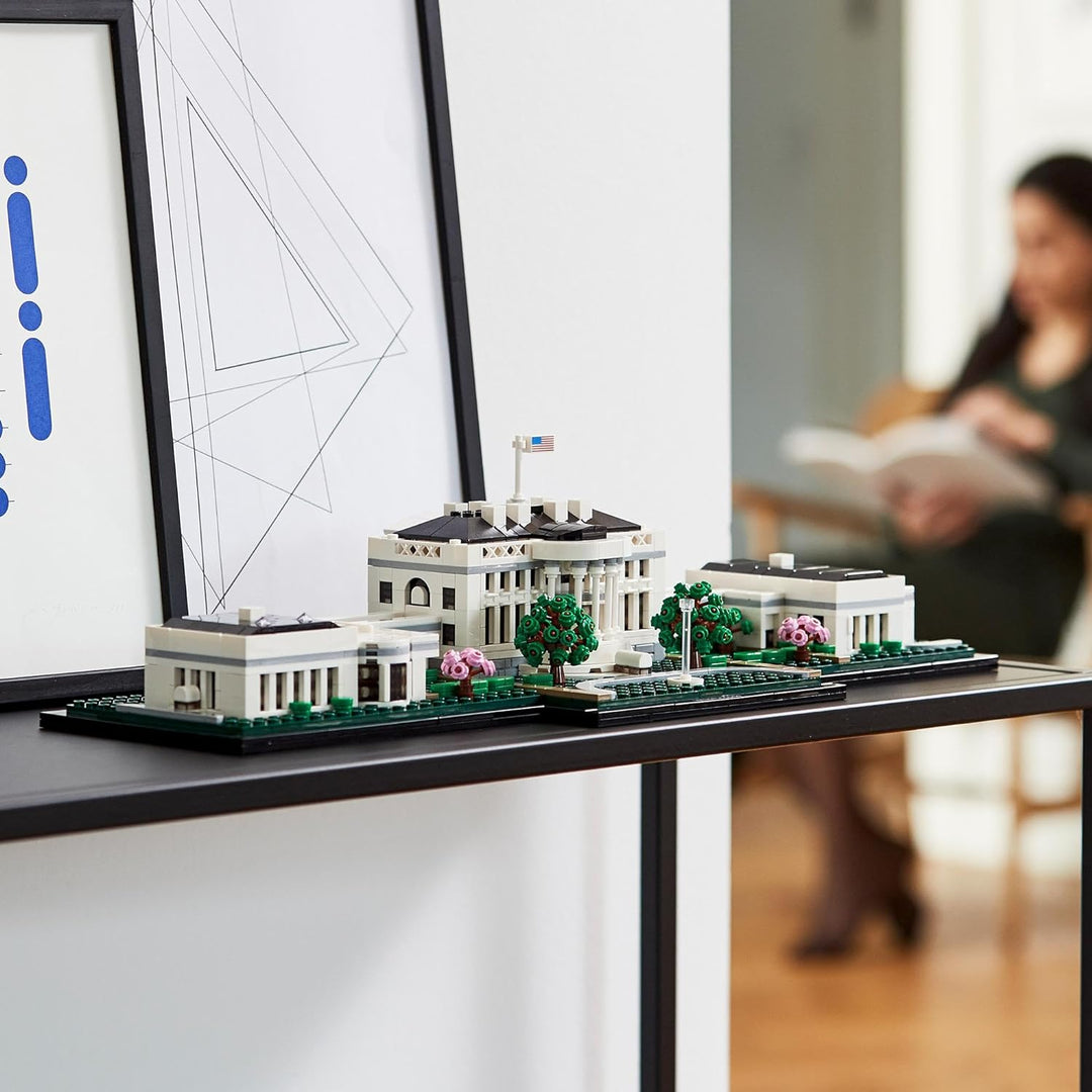 LEGO 21054 Architecture Das Weisse Haus, Modellbaussatz für Erwachsene, Set zum Stressabbau und eine