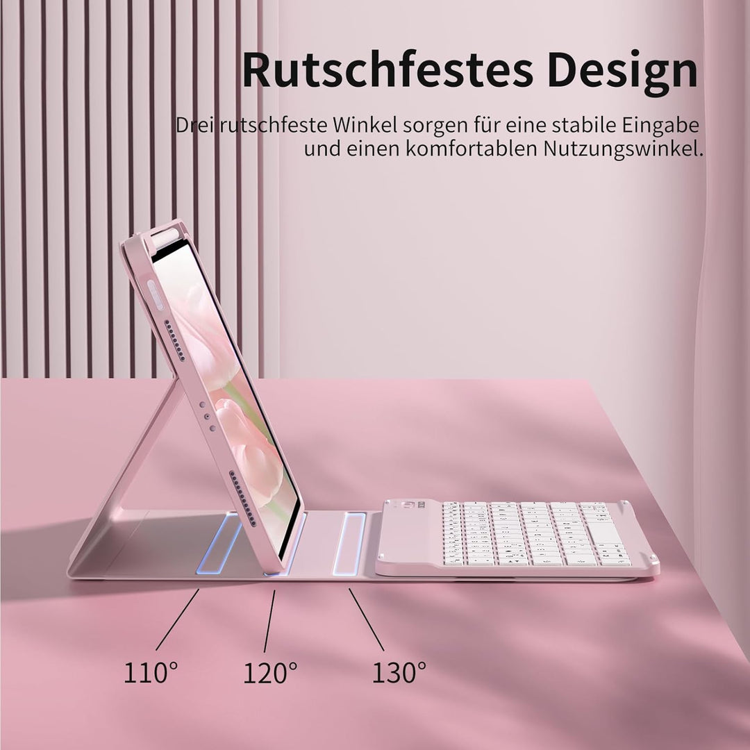 Tastatur mit Hülle für iPad 11. Generation 2025 11 Zoll A16/ iPad 10. Generation 2022 10,9 Zoll Hüll