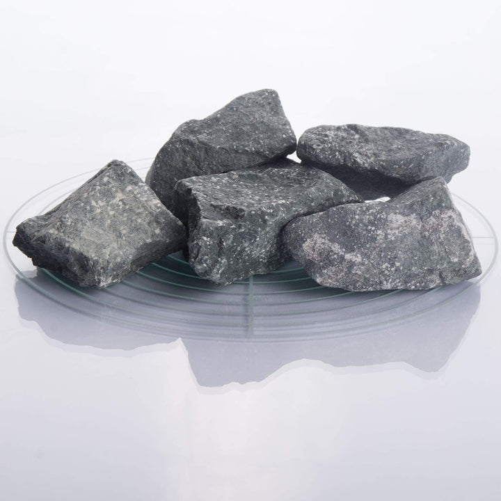 Schicker Mineral – 20 kg Diabas Saunasteine für den Saunaofen – hochwertige Aufgusssteine aus Deutsc