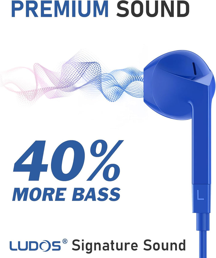 LUDOS FEROX USB C Kopfhörer, 5 Jahre Garantie für iPhone 16 15 Pro Max Plus Samsung Galaxy S24 S23 U