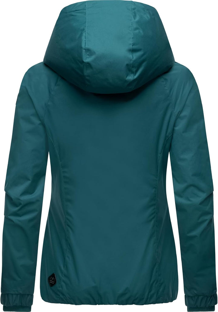 Ragwear Damen wasserdichte Übergangsjacke leichte Jacke kurz mit Kapuze Dizzie Intl XS-6XL XS Baltic
