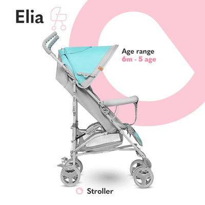 LIONELO Elia Buggy klein zusammenklappbar Kinderwagen bis 15 kg, Rücken und Fussstützenverstellung H