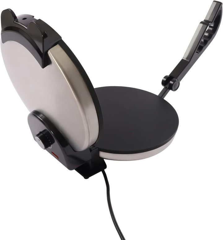 Roti Maker,1800W Elektrische Edelstahl Doppelseitige Heizung Tortilla Make,MAX Temperatur 200 °C ，An