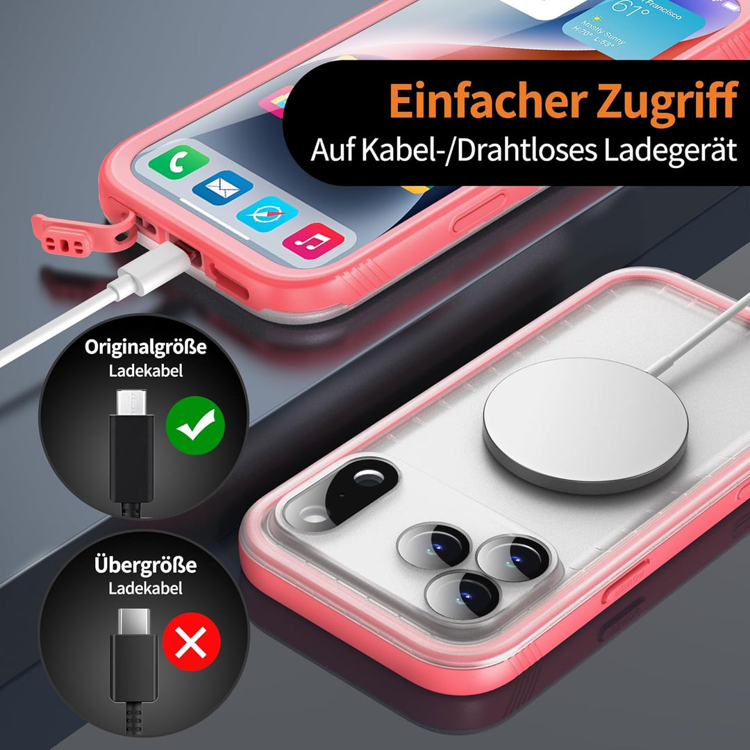 Cozycase TOP Militärschutz wasserdichte 360 Hülle Für iPhone 17 Pro | Outdoor Panzerhülle Full Armor