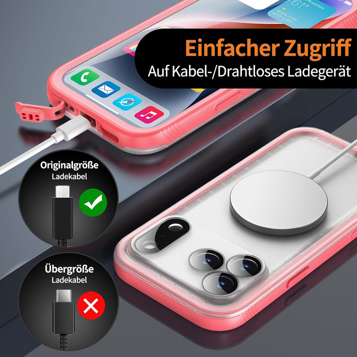 Cozycase TOP Militärschutz wasserdichte 360 Hülle Für iPhone 17 Pro | Outdoor Panzerhülle Full Armor