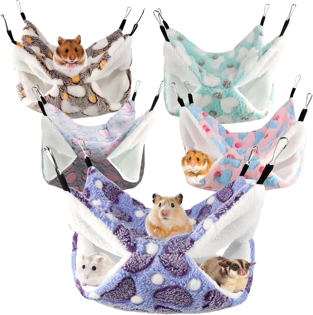BORDEAG 5 Stück Meerschweinchen Hängematte, Hamster Hängematte, Hängematte Für Kleintiere, Hängematt