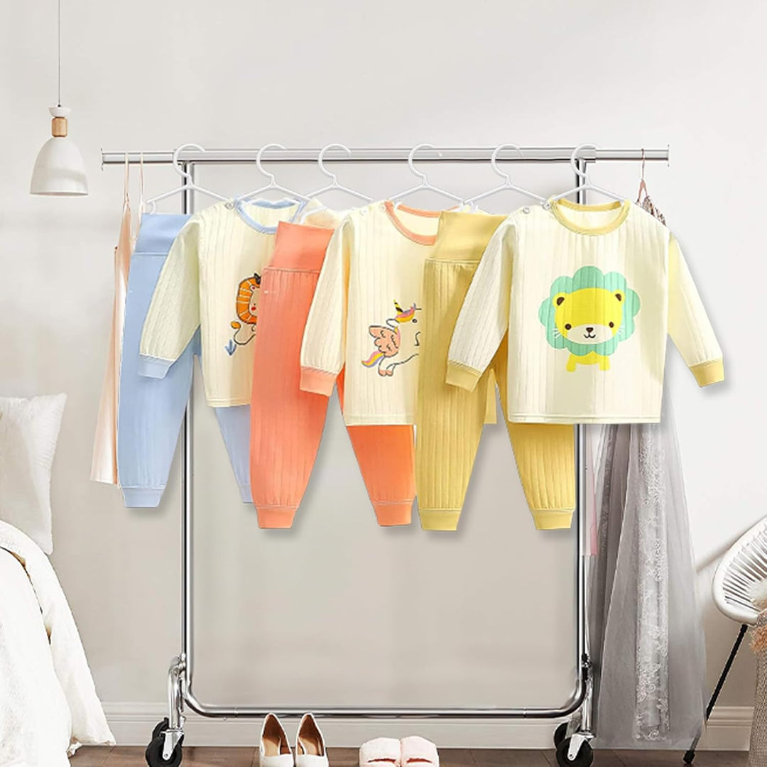 40 Stück Kinderkleiderbügel mit Clips, Kunststoff Babyhosenbügel für Kinderzimmer Kleiderschrank, Ob