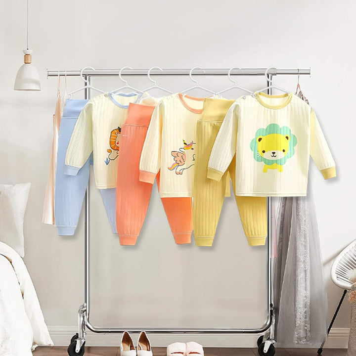 40 Stück Kinderkleiderbügel mit Clips, Kunststoff Babyhosenbügel für Kinderzimmer Kleiderschrank, Ob