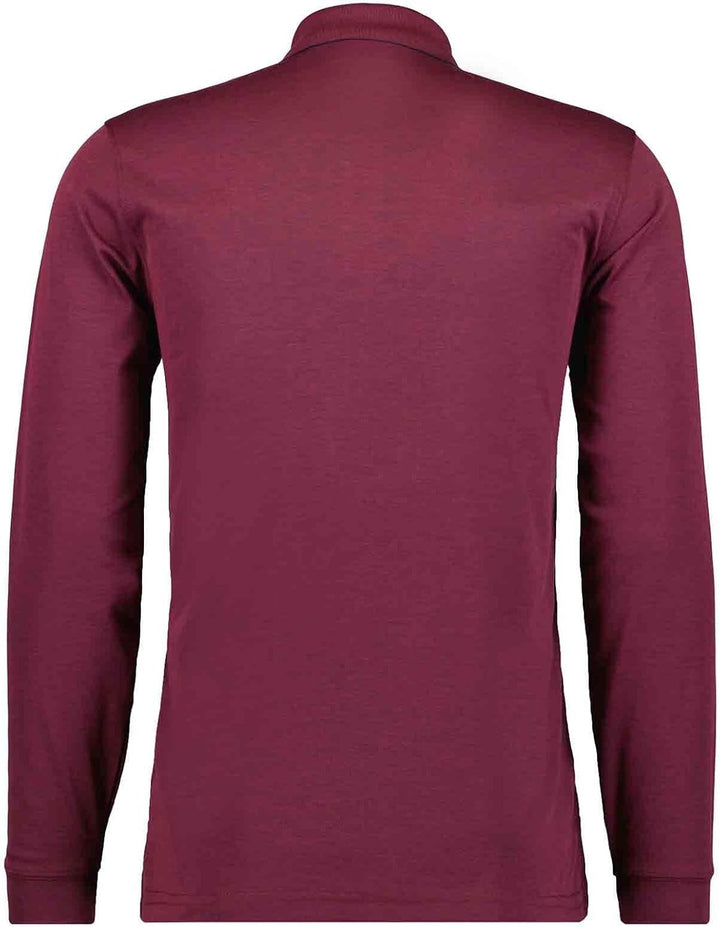 Ragman Herren Softknit-Polo mit Brusttasche, Langarm XL, Terra Rot-620