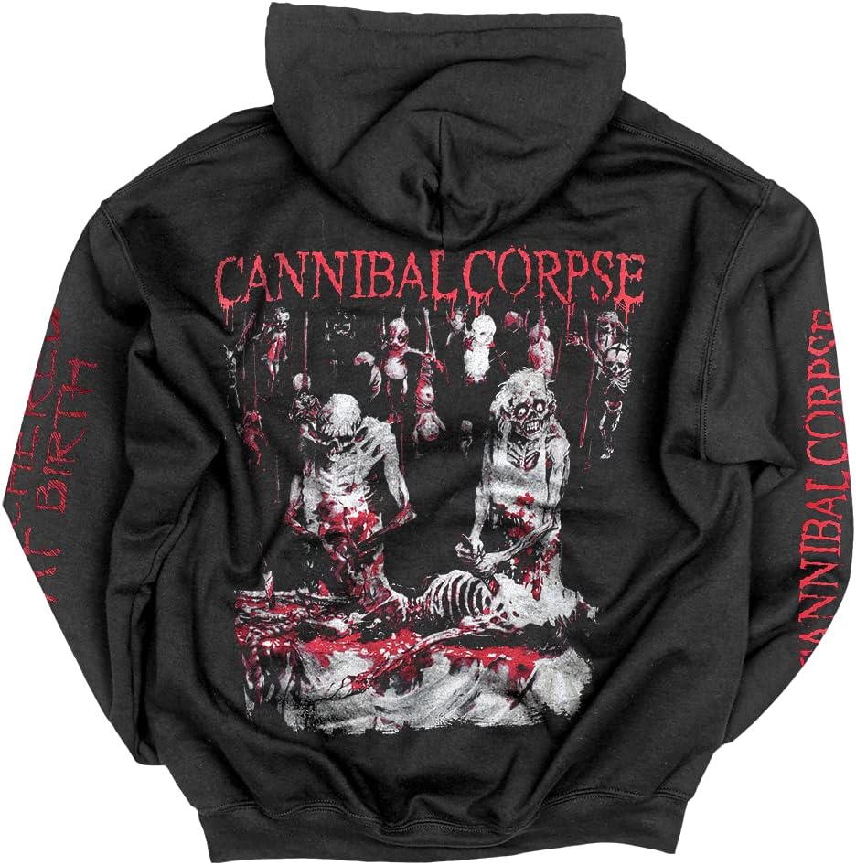 Cannibal Corpse Butchered at Birth 2019 Sweatshirt mit Kapuze für Herren M Schwarz, M Schwarz