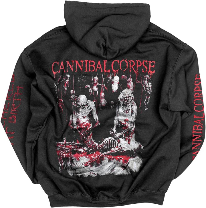 Cannibal Corpse Butchered at Birth 2019 Sweatshirt mit Kapuze für Herren M Schwarz, M Schwarz