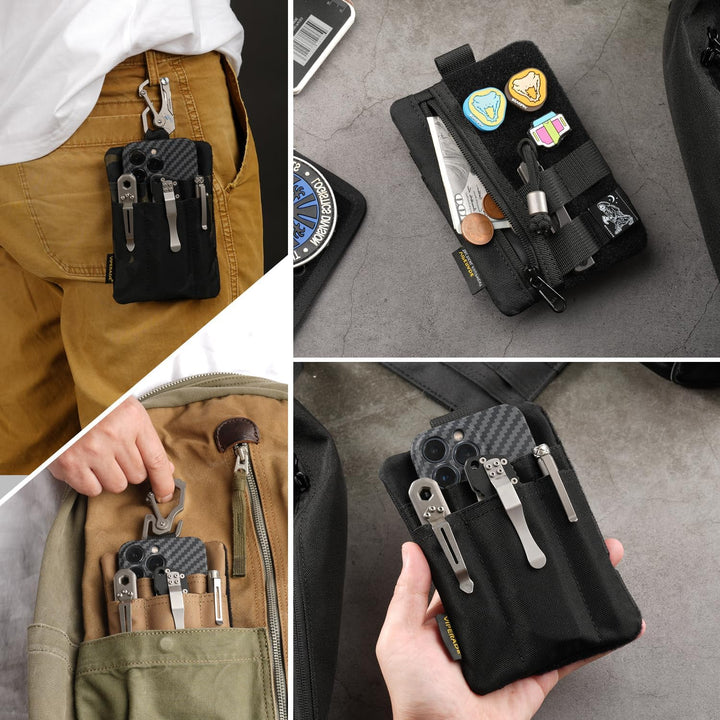 VIPERADE VE27 EDC Organizer Klein EDC Pocket Pouch mit 4 Taschen,Klein Werkzeugtasche EDC Taschen Or