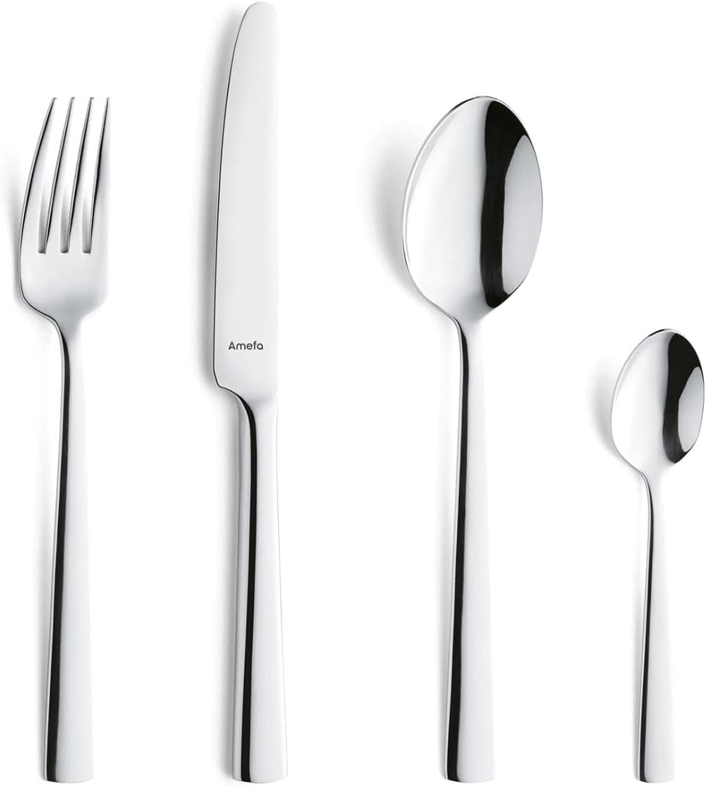 Amefa MODERNO Besteck Set 6 Personen | 24-teilig | Edelstahl 18/10 poliert & rostfrei | spülmaschine