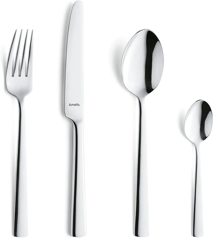 Amefa MODERNO Besteck Set 6 Personen | 24-teilig | Edelstahl 18/10 poliert & rostfrei | spülmaschine