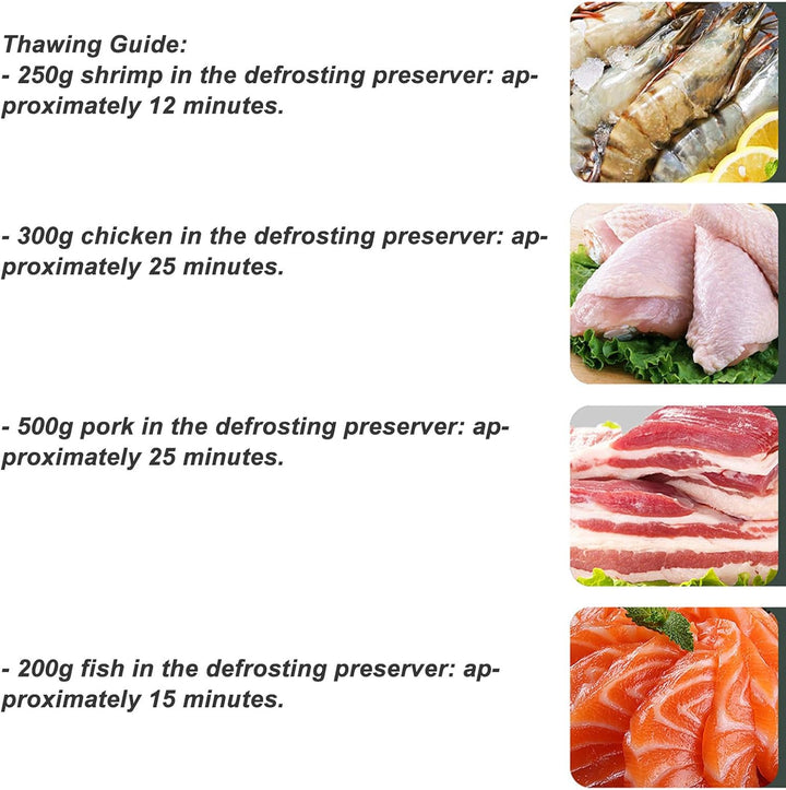 Auftauschale für Gefrorenes Fleisch, Schnelles und Sicheres Auftauen von Lebensmitteln, Grosse UV-Au