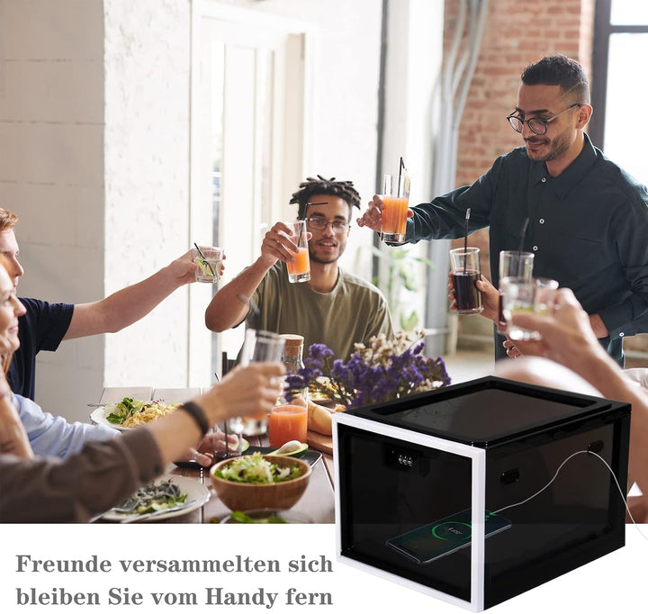 Theo&amp;Cleo Medikamenten Aufbewahrungbox, Abschliessbare Durchsichtige Box für Handys, Süssigkeiten, S