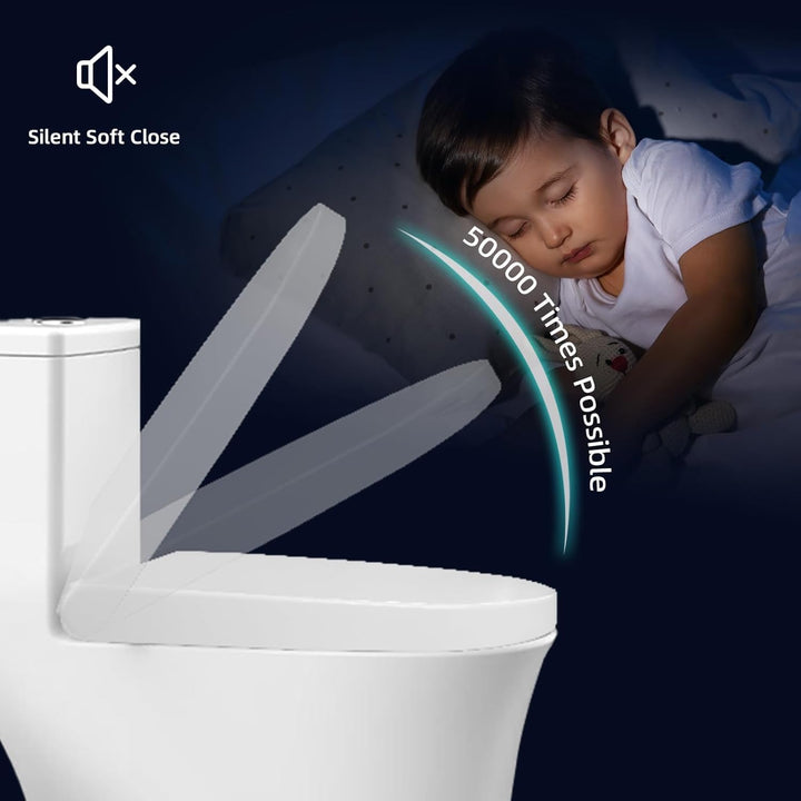 Toilettendeckel mit Absenkautomatik,Urea-Duroplast WC Sitz Quick-Release Funktion zur Einfachen Rein