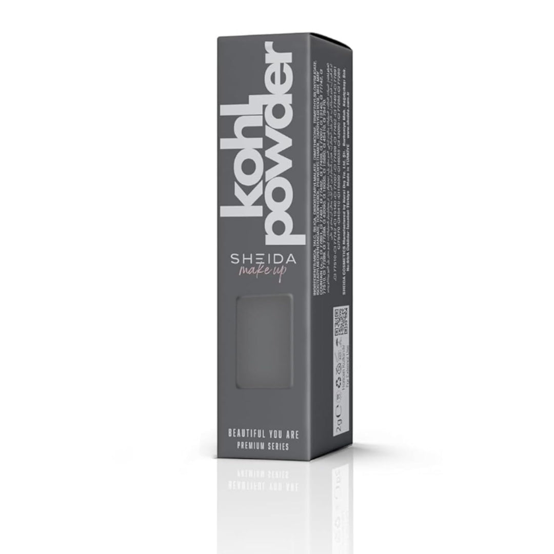 SHEIDA Kohl Kajal Powder Eyeliner – Dunkelblau, Hochpigmentierter Puder-Eyeliner für Smokey Eyes, Na