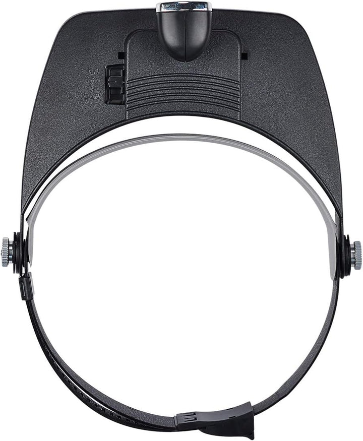 Stirnbandlupe mit 2 LED-Leuchten, Freisprech-Headset Lupenkopf-Lupen mit 4 abnehmbaren Linsen zum Le