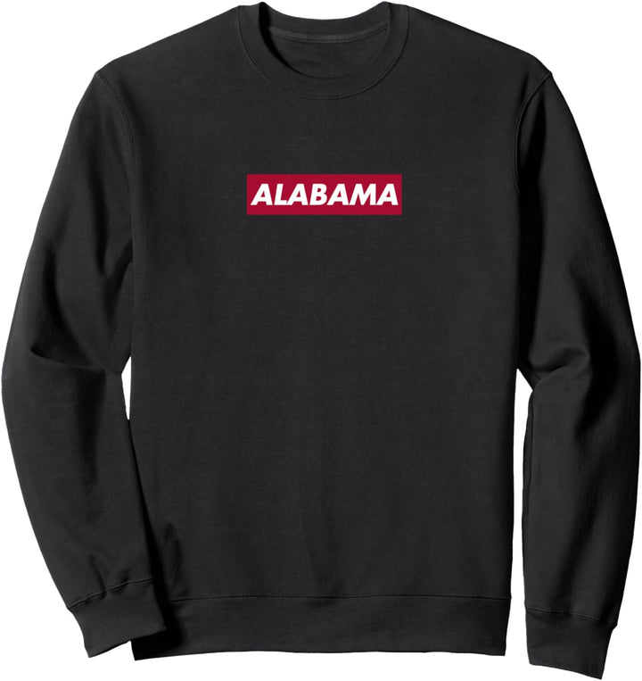 Alabama State Crimson Box Logo Grafischer Entwurf Sweatshirt