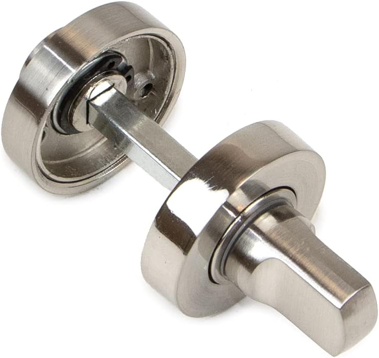 Emuca - rundem Knebelgriff für Schiebetür, 5 sets knebelgriff mit Blende, Ø 35 mm, Stahl, Nickel sat
