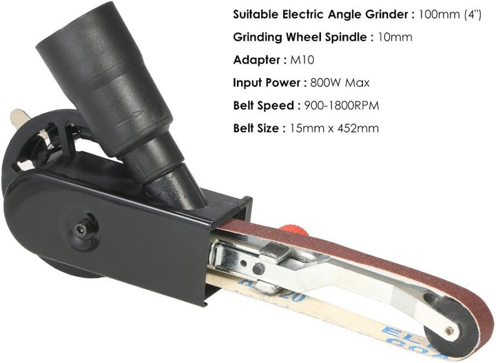 VISLONE Multischleifer, Schleifmaschine für Holz Mini DIY Sander Schleifbandadapter für 115mm 4,5 "u