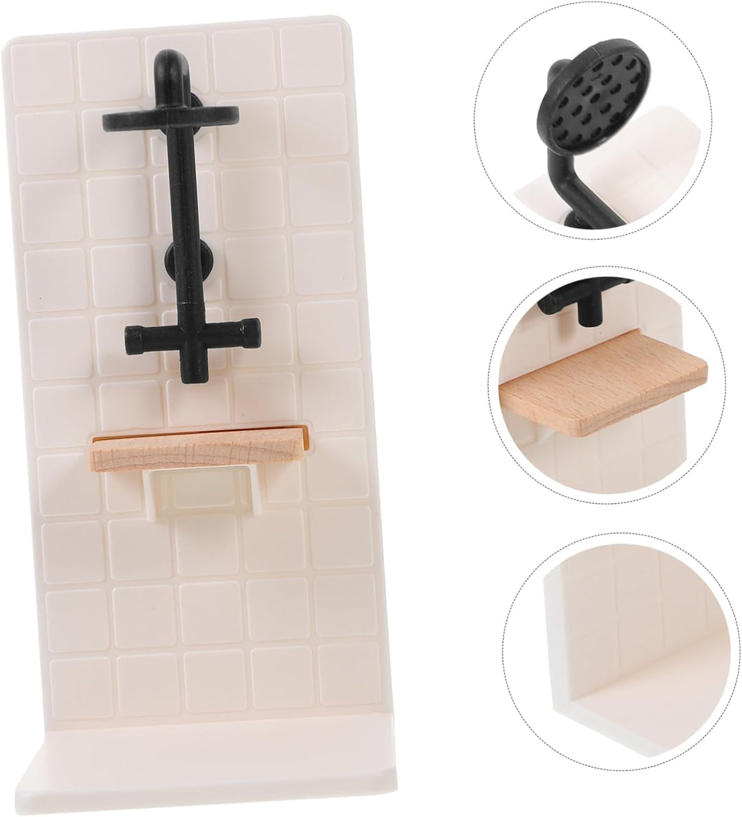 UPKOCH Massstab Realistische Langlebige Mini Dusche Puppenmöbel für Detailgetreue Puppenhaus Szene S